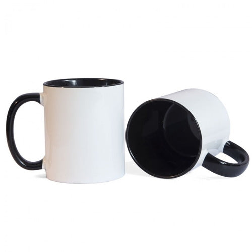 11oz Mug with Back/Grey inner and handle