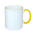 11oz Mug with coloured rim & handle